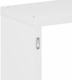 Furinno Cubicle Floating Shelves for Wall, Cube Wall Shelf, Extra Thick Wall Mounted Book Shelf, Single, 16" x 16" x 9.8", for Bathroom, Bedroom, Living Room, White