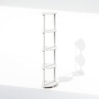 Furinno Turn-N-Tube Toolless Assembly 5-Tier Storage Shelves, White | Corner Shelf, Open Storage Book Shelf, for Organization and Storage, Living Room, Home Office, Bedroom