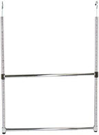 Oceanstar ACR1538C 2-Tier Portable Adjustable Rod Closet Hanger, Chrome