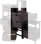 Winsome Omaha Home Storage Rack with 3 Baskets, Stackable Storage Bins for Home Organizing, Functional Furniture for Bedroom, Living Room, Office, Entryway | Stackable Storage Bins for Home Organizing, Functional Furniture for Bedroom, Living Room, Office