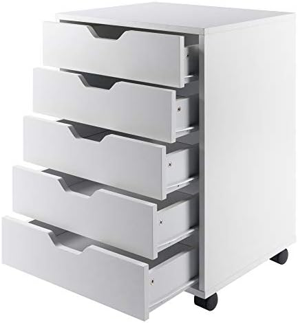 Winsome 10519 Halifax 5-Drawer Composite Wood Cabinet, White