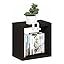 Furinno Cubicle Floating Shelves for Wall, Cube Wall Shelf, Extra Thick Wall Mounted Book Shelf, Single, 16" x 16" x 9.8", for Bathroom, Bedroom, Living Room, White