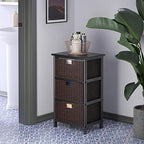 Winsome Omaha Home Storage Rack with 3 Baskets, Stackable Storage Bins for Home Organizing, Functional Furniture for Bedroom, Living Room, Office, Entryway | Stackable Storage Bins for Home Organizing, Functional Furniture for Bedroom, Living Room, Office