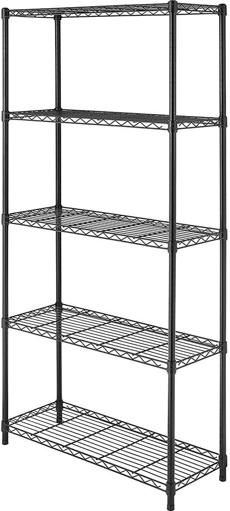 Whitmor 3 Tier Shelving Unit, Metal Storage Shelves, 400 lbs Capacity per Shelf, 1200 lbs Total, Easy Assembly Home Organizer for Pantry, Kitchen, Garage, Plant, 36"L x 14"W x 36"H, Chrome