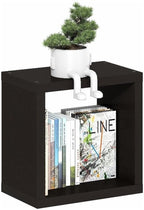 Furinno Cubicle Floating Shelves for Wall, Cube Wall Shelf, Extra Thick Wall Mounted Book Shelf, Single, 16" x 16" x 9.8", for Bathroom, Bedroom, Living Room, White