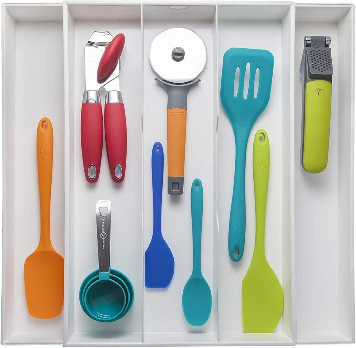 Dial Industries Expandable Silverware Utensil Drawer Organizer, Extra Wide | Keeps forks, spoons and flatware neatly separated, Adjusts to fit narrow or wide drawers, Great for everyday cutlery storage