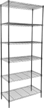 Whitmor 3 Tier Shelving Unit, Metal Storage Shelves, 400 lbs Capacity per Shelf, 1200 lbs Total, Easy Assembly Home Organizer for Pantry, Kitchen, Garage, Plant, 36"L x 14"W x 36"H, Chrome