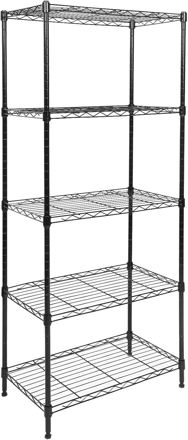 Whitmor 3 Tier Shelving Unit, Metal Storage Shelves, 400 lbs Capacity per Shelf, 1200 lbs Total, Easy Assembly Home Organizer for Pantry, Kitchen, Garage, Plant, 36"L x 14"W x 36"H, Chrome