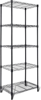 Whitmor 3 Tier Shelving Unit, Metal Storage Shelves, 400 lbs Capacity per Shelf, 1200 lbs Total, Easy Assembly Home Organizer for Pantry, Kitchen, Garage, Plant, 36"L x 14"W x 36"H, Chrome