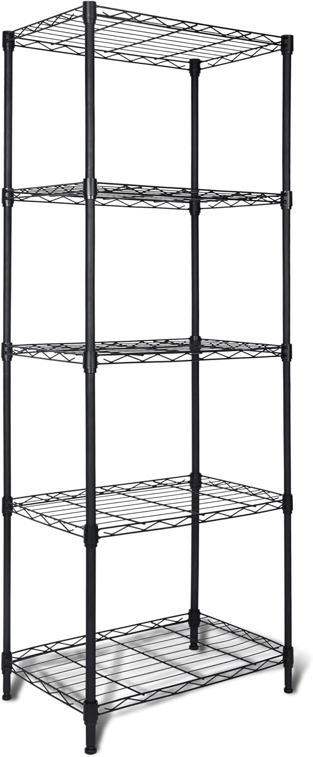 Whitmor 3 Tier Shelving Unit, Metal Storage Shelves, 400 lbs Capacity per Shelf, 1200 lbs Total, Easy Assembly Home Organizer for Pantry, Kitchen, Garage, Plant, 36"L x 14"W x 36"H, Chrome