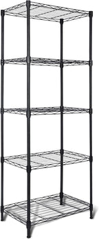 Whitmor 3 Tier Shelving Unit, Metal Storage Shelves, 400 lbs Capacity per Shelf, 1200 lbs Total, Easy Assembly Home Organizer for Pantry, Kitchen, Garage, Plant, 36"L x 14"W x 36"H, Chrome