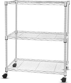 Whitmor 3 Tier Shelving Unit, Metal Storage Shelves, 400 lbs Capacity per Shelf, 1200 lbs Total, Easy Assembly Home Organizer for Pantry, Kitchen, Garage, Plant, 36"L x 14"W x 36"H, Chrome