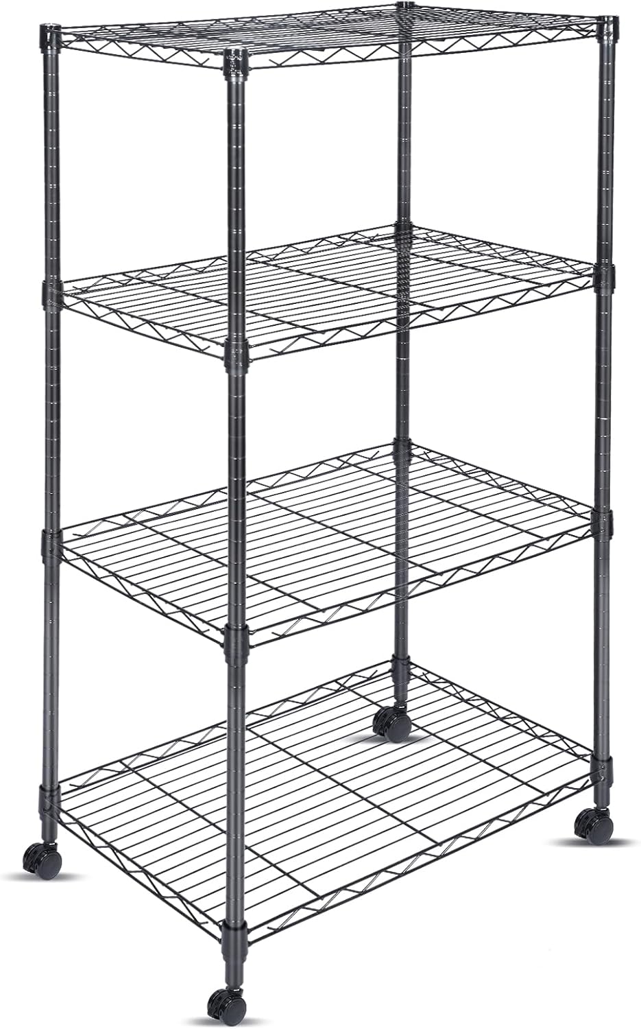 Whitmor 3 Tier Shelving Unit, Metal Storage Shelves, 400 lbs Capacity per Shelf, 1200 lbs Total, Easy Assembly Home Organizer for Pantry, Kitchen, Garage, Plant, 36"L x 14"W x 36"H, Chrome