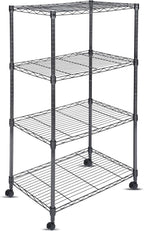 Whitmor 3 Tier Shelving Unit, Metal Storage Shelves, 400 lbs Capacity per Shelf, 1200 lbs Total, Easy Assembly Home Organizer for Pantry, Kitchen, Garage, Plant, 36"L x 14"W x 36"H, Chrome