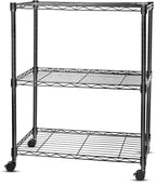Whitmor 3 Tier Shelving Unit, Metal Storage Shelves, 400 lbs Capacity per Shelf, 1200 lbs Total, Easy Assembly Home Organizer for Pantry, Kitchen, Garage, Plant, 36"L x 14"W x 36"H, Chrome