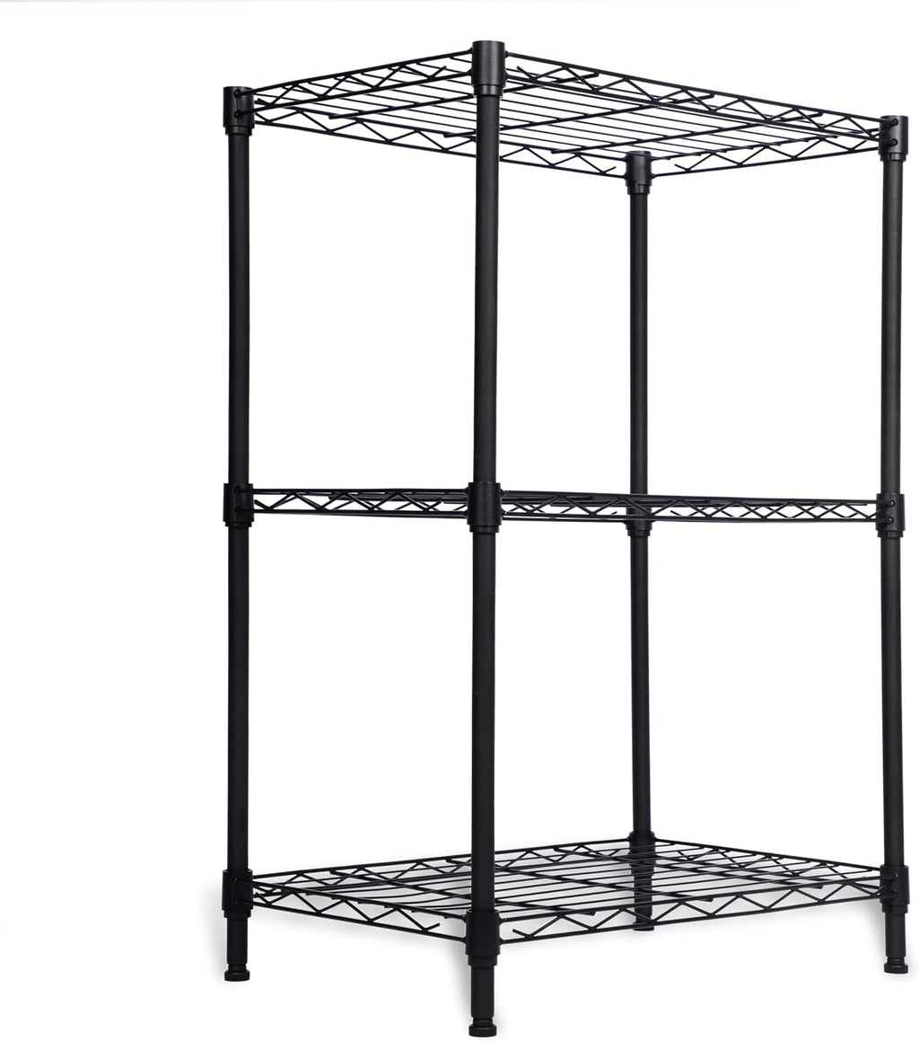 Whitmor 3 Tier Shelving Unit, Metal Storage Shelves, 400 lbs Capacity per Shelf, 1200 lbs Total, Easy Assembly Home Organizer for Pantry, Kitchen, Garage, Plant, 36"L x 14"W x 36"H, Chrome