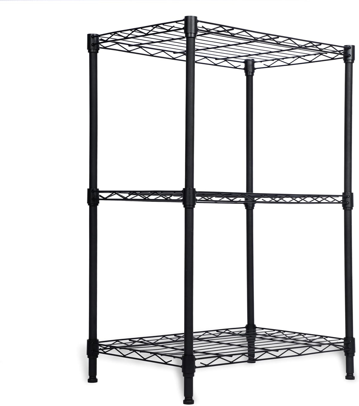 Whitmor 3 Tier Shelving Unit, Metal Storage Shelves, 400 lbs Capacity per Shelf, 1200 lbs Total, Easy Assembly Home Organizer for Pantry, Kitchen, Garage, Plant, 36"L x 14"W x 36"H, Chrome