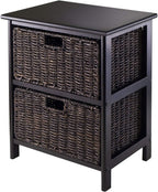 Winsome Omaha Home Storage Rack with 3 Baskets, Stackable Storage Bins for Home Organizing, Functional Furniture for Bedroom, Living Room, Office, Entryway | Stackable Storage Bins for Home Organizing, Functional Furniture for Bedroom, Living Room, Office