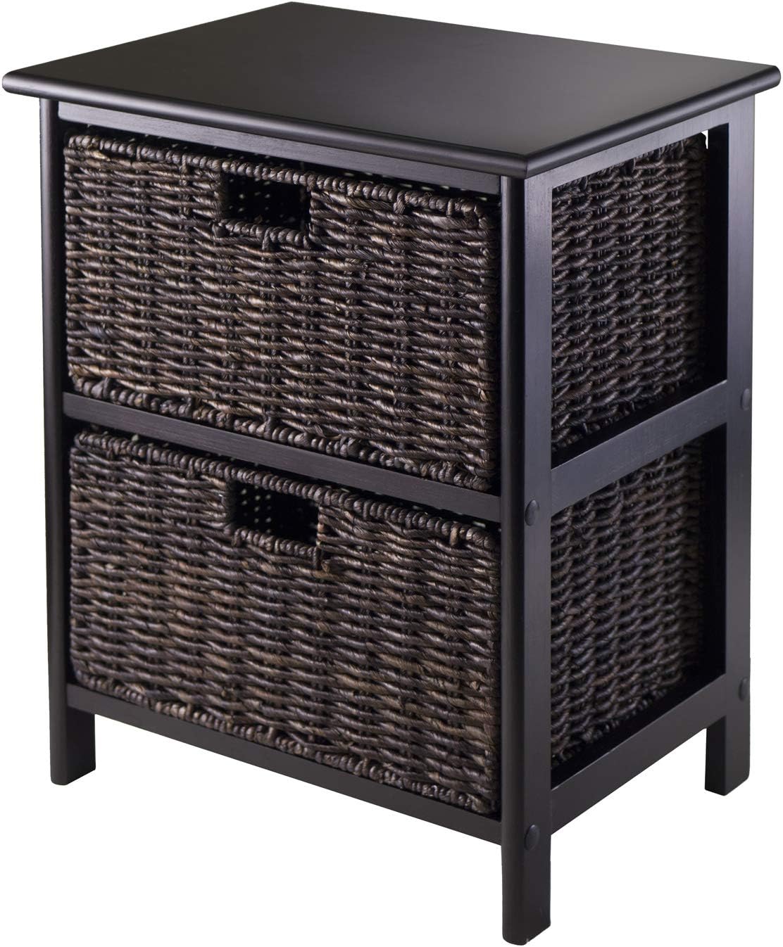 Winsome Omaha Home Storage Rack with 3 Baskets, Stackable Storage Bins for Home Organizing, Functional Furniture for Bedroom, Living Room, Office, Entryway | Stackable Storage Bins for Home Organizing, Functional Furniture for Bedroom, Living Room, Office