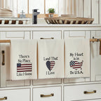 Patriotic Cotton Tea Towel Set of 3, 16x28