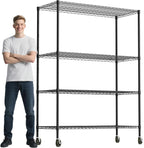Whitmor 3 Tier Shelving Unit, Metal Storage Shelves, 400 lbs Capacity per Shelf, 1200 lbs Total, Easy Assembly Home Organizer for Pantry, Kitchen, Garage, Plant, 36"L x 14"W x 36"H, Chrome