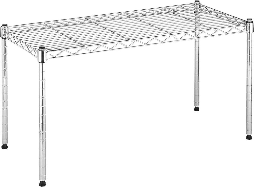 Whitmor 3 Tier Shelving Unit, Metal Storage Shelves, 400 lbs Capacity per Shelf, 1200 lbs Total, Easy Assembly Home Organizer for Pantry, Kitchen, Garage, Plant, 36"L x 14"W x 36"H, Chrome