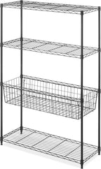 Whitmor 3 Tier Shelving Unit, Metal Storage Shelves, 400 lbs Capacity per Shelf, 1200 lbs Total, Easy Assembly Home Organizer for Pantry, Kitchen, Garage, Plant, 36"L x 14"W x 36"H, Chrome