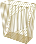 U Brands Metal Trash Can, 6 Gallon Capacity, Gold, Desk Organizer