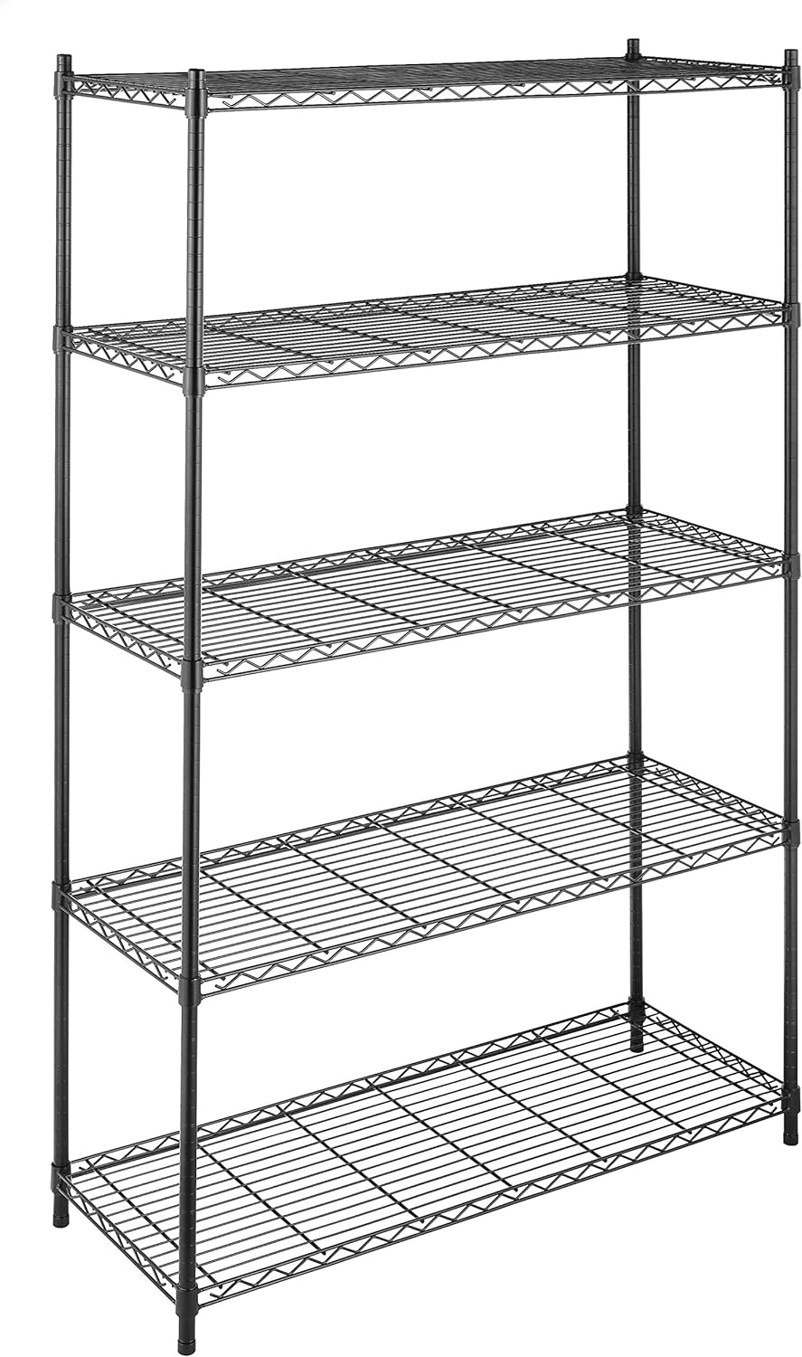 Whitmor 3 Tier Shelving Unit, Metal Storage Shelves, 400 lbs Capacity per Shelf, 1200 lbs Total, Easy Assembly Home Organizer for Pantry, Kitchen, Garage, Plant, 36"L x 14"W x 36"H, Chrome