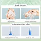 Unifree Disposable Face Towels, Ultra Soft Facial Towel for Skincare & Face Cleansing, Wet & Dry Use, Biodegradable, Lint Free, Gentle for Sensitive Skin, Multi Pack, Summer Wins