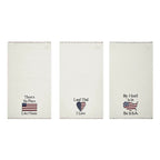 Patriotic Cotton Tea Towel Set of 3, 16x28